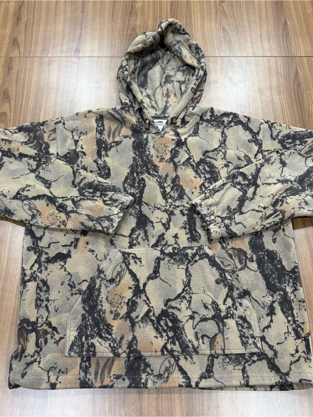 Natural Gear Camo Fleece Hunting Set – Hooded Pullover & Matching Pants, Size M